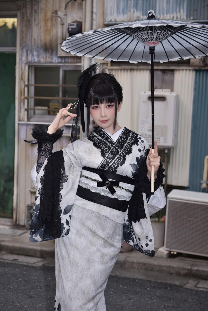 水淼Aqua 个人造型 蕾丝和服【70P-99MB】-不看后悔